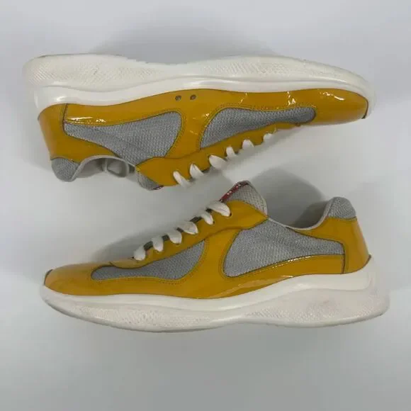 Prada America's Cup Yellow Patent Leather Sneakers Prada Size 9 / US 10M - Picture 2 of 8